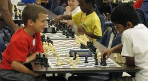 Kids playing chess